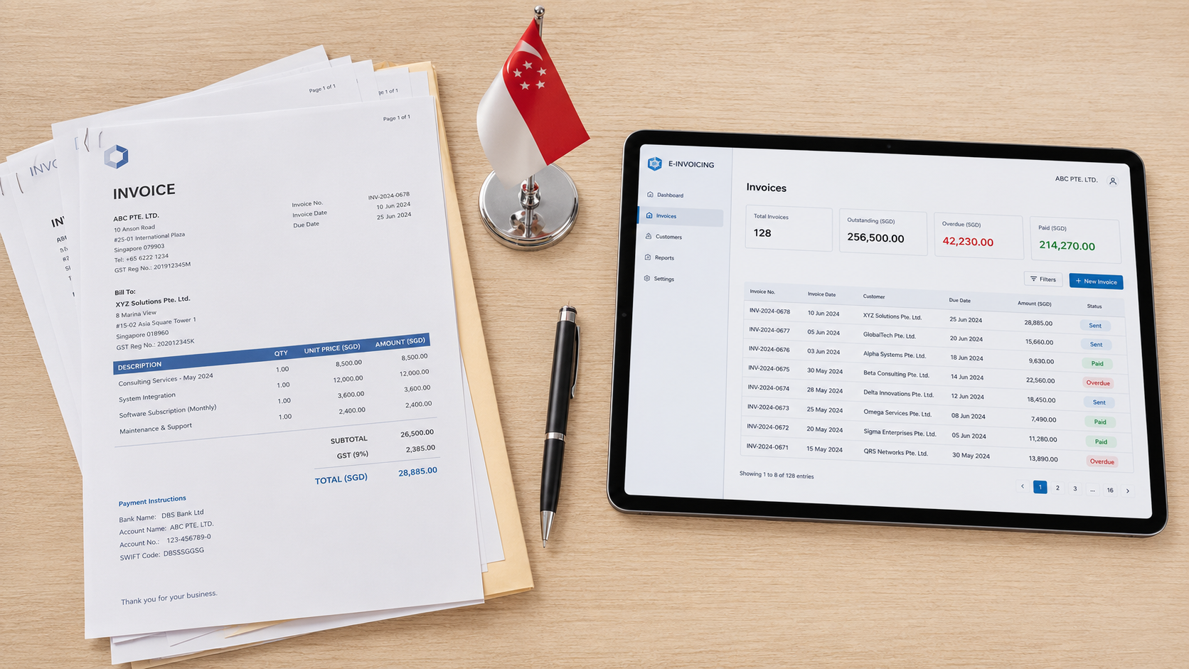 シンガポール・【Invoice NOW】GSTの電子申告の義務化