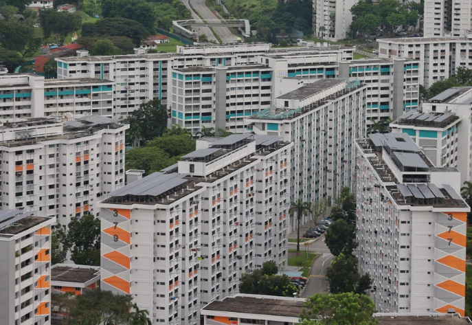 HDB（公営住宅）の街並み
